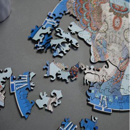 Obrázek z Dřevěné zvířecí puzzle - slon
