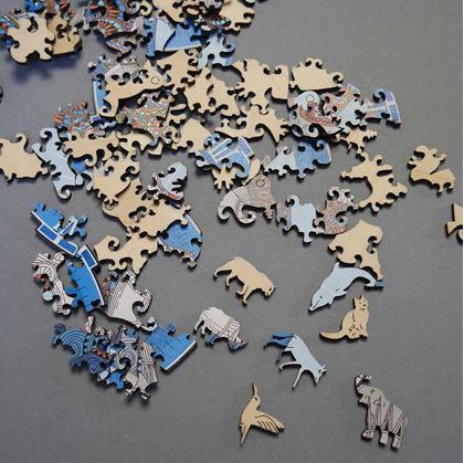 Obrázek z Dřevěné zvířecí puzzle - slon