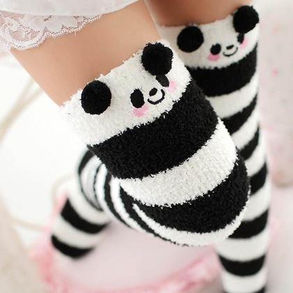 Obrázek z Teplé veselé nadkolenky - panda
