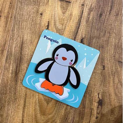 Obrázek z Dřevěné puzzle pro nejmenší - tučňák