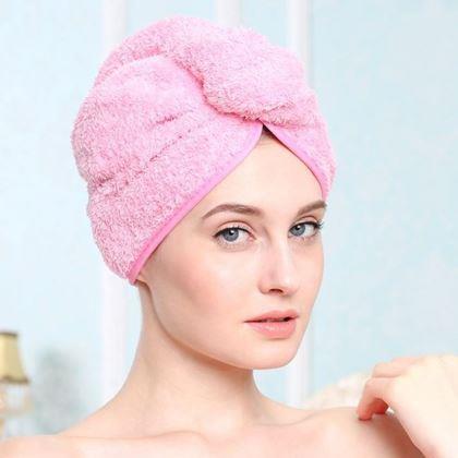 Obrázek z Rychleschnoucí turban na hlavu - růžový