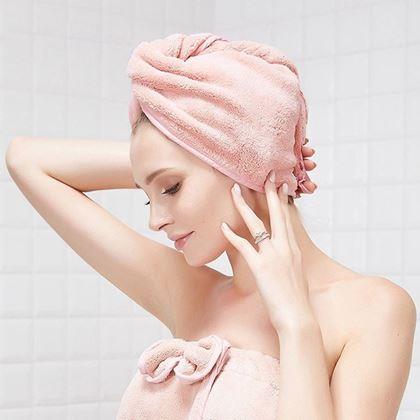 Obrázek z Rychleschnoucí turban na hlavu - růžový
