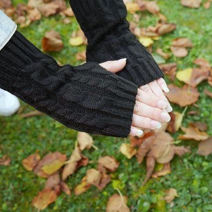 Obrázek z Pletené návleky na ruce - černé