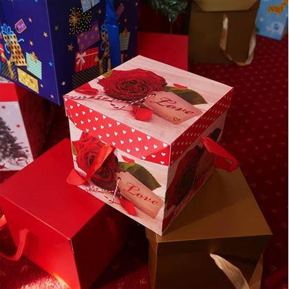 Obrázek z Dárková krabička 15 cm - valentýnská růže