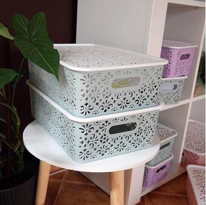 Obrázek z Úložný box s víkem velký - modrý