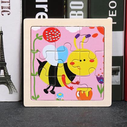 Obrázek z Dřevěné puzzle pro děti - včelka