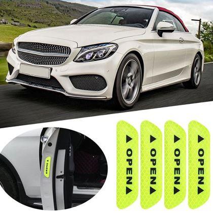 Obrázek z Reflexní samolepky na auto 4 ks - žluté