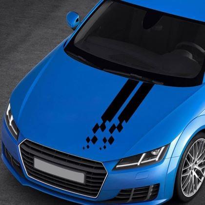 Obrázek z Samolepka na auto - pruhy - přerušované černé