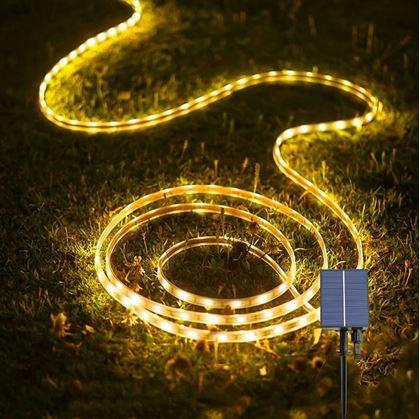 Obrázek z Solární LED páska 3 m - teplá bílá