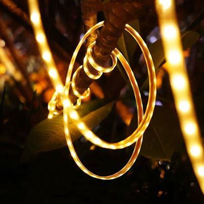 Obrázek z Solární LED páska 5 m - teplá bílá