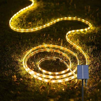 Obrázek z Solární LED páska 5 m - teplá bílá