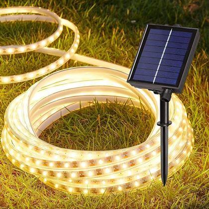 Obrázek z Solární LED páska 5 m - teplá bílá