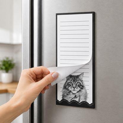 Obrázek Magnetický bloček na lednici - kočka, 50 listů