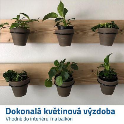 Obrázek z Nástěnný držák na květináč 13 cm