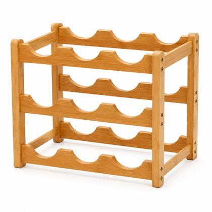 Obrázek z Dřevěný stojan na víno 9 lahví