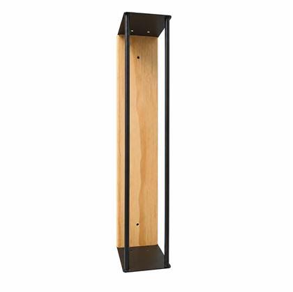 Obrázek z Nástěnný držák na ručníky dřevo/kov 40 cm