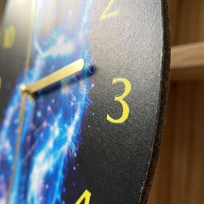 Obrázek z Nástěnné hodiny s kočkou – neonový motiv