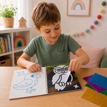 Obrázek z Kreativní sešit třpytivé omalovánky  - zvířátka