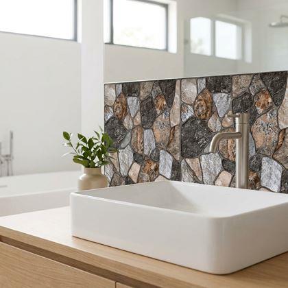 Obrázek z Samolepicí obklad s kamenným vzorem 30x30 cm 10 ks - hnědá