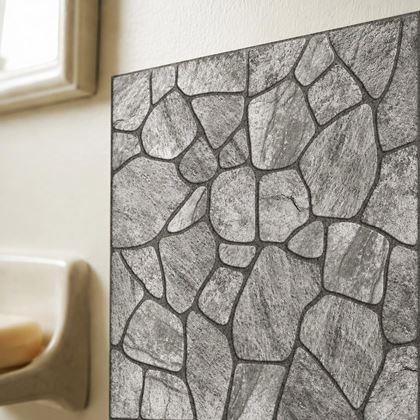 Obrázek z Samolepicí obklad s kamenným vzorem 30x30 cm 10 ks - světle šedá